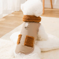 HKM-1337149 Korean Style Coffee Sweater for Small Dogs and Cats - Cozy Autumn & Winter Wear