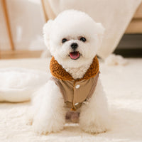 HKM-1337149 Korean Style Coffee Sweater for Small Dogs and Cats - Cozy Autumn & Winter Wear