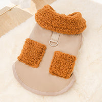 HKM-1337149 Korean Style Coffee Sweater for Small Dogs and Cats - Cozy Autumn & Winter Wear