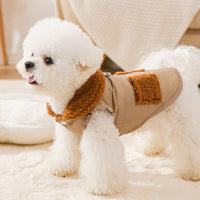 HKM-1337149 Korean Style Coffee Sweater for Small Dogs and Cats - Cozy Autumn & Winter Wear