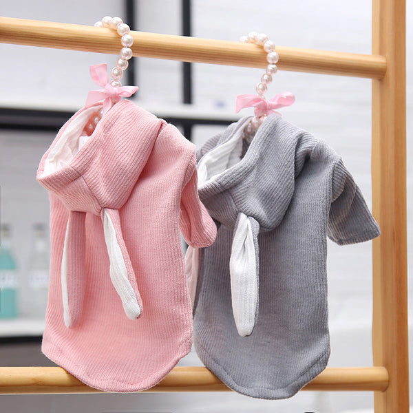 HKM-1338045 Bichon Teddy Rabbit Ear Stretch Knit Sweatshirt for Dogs
