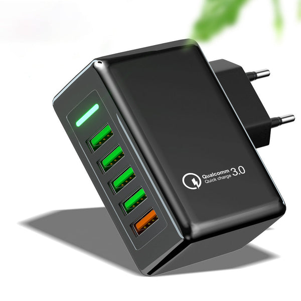 HKM-133843 5U Super Fast Charger 36W Multi-Port Travel Charger for European and American Standards