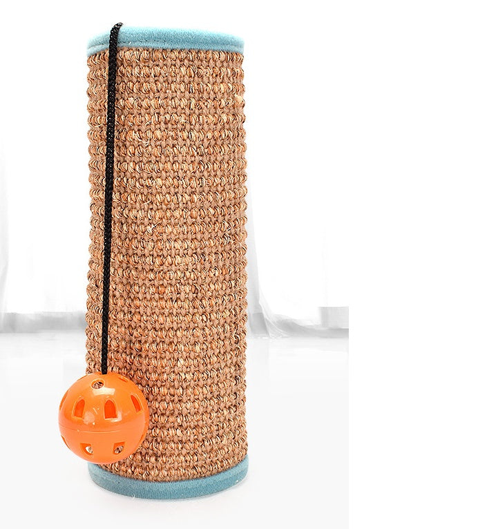 HKM-1338941 Sisal Cat Scratching Post with Loop Carpet Foot Pads for Furniture Protection