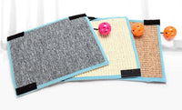 HKM-1338941 Sisal Cat Scratching Post with Loop Carpet Foot Pads for Furniture Protection