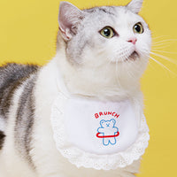 HKM-1340733 Cute Cartoon Cat Bibs in Various Colors and Patterns for Pets