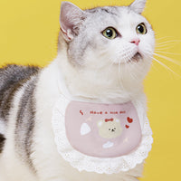 HKM-1340733 Cute Cartoon Cat Bibs in Various Colors and Patterns for Pets