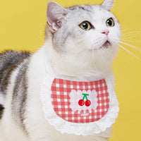 HKM-1340733 Cute Cartoon Cat Bibs in Various Colors and Patterns for Pets