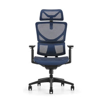 HKM-134099 Modern Ergonomic Blue Mesh High Back Executive Office Chair with Swivel and Wheels
