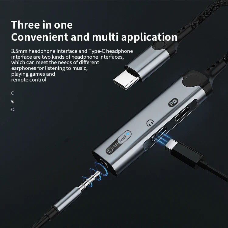 HKM-134227 Type C to 3.5mm Audio Adapter for iPhone 15 – Type-C Earphone and Microphone Connector