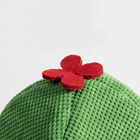 HKM-1342781 Cactus-Shaped Closed Cat Litter Nest for Cozy Winter Comfort - Green and Dark Green, Cloth Material, 38x38x45CM