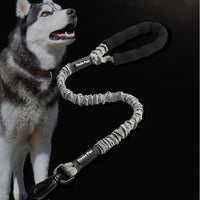 HKM-134291 Elastic Dog Traction Rope with Neoprene Handle and Zinc Alloy Chuck, Suitable for Medium to Large Dogs