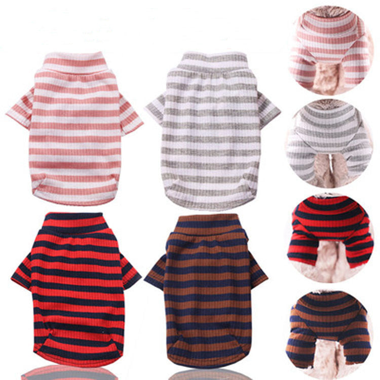 HKM-1343165 Striped Stretch Leggings for Pets – Elastic Cotton, Various Sizes and Colors