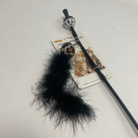 HKM-1343549 Interactive Chicken Feather Cat Teaser with Small Ball