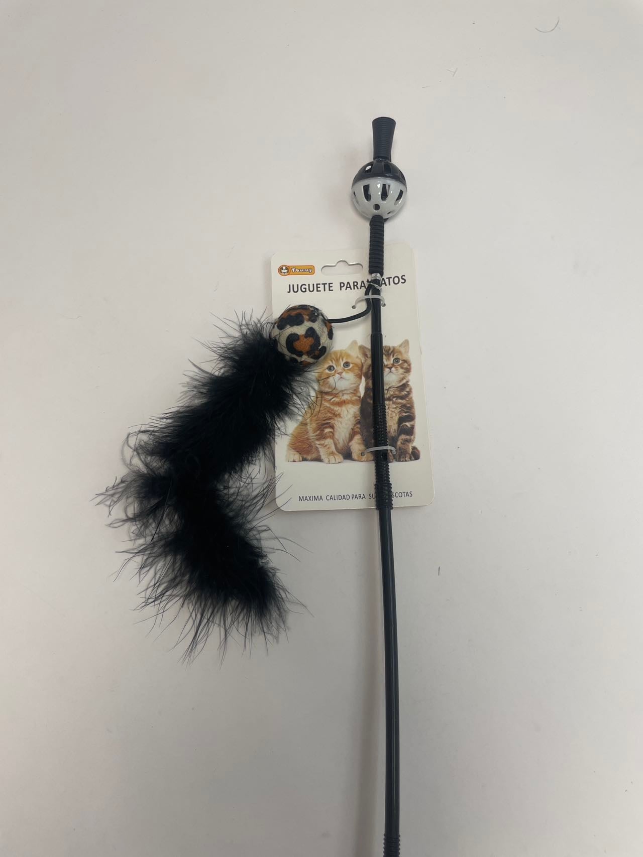 HKM-1343549 Interactive Chicken Feather Cat Teaser with Small Ball