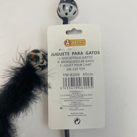 HKM-1343549 Interactive Chicken Feather Cat Teaser with Small Ball