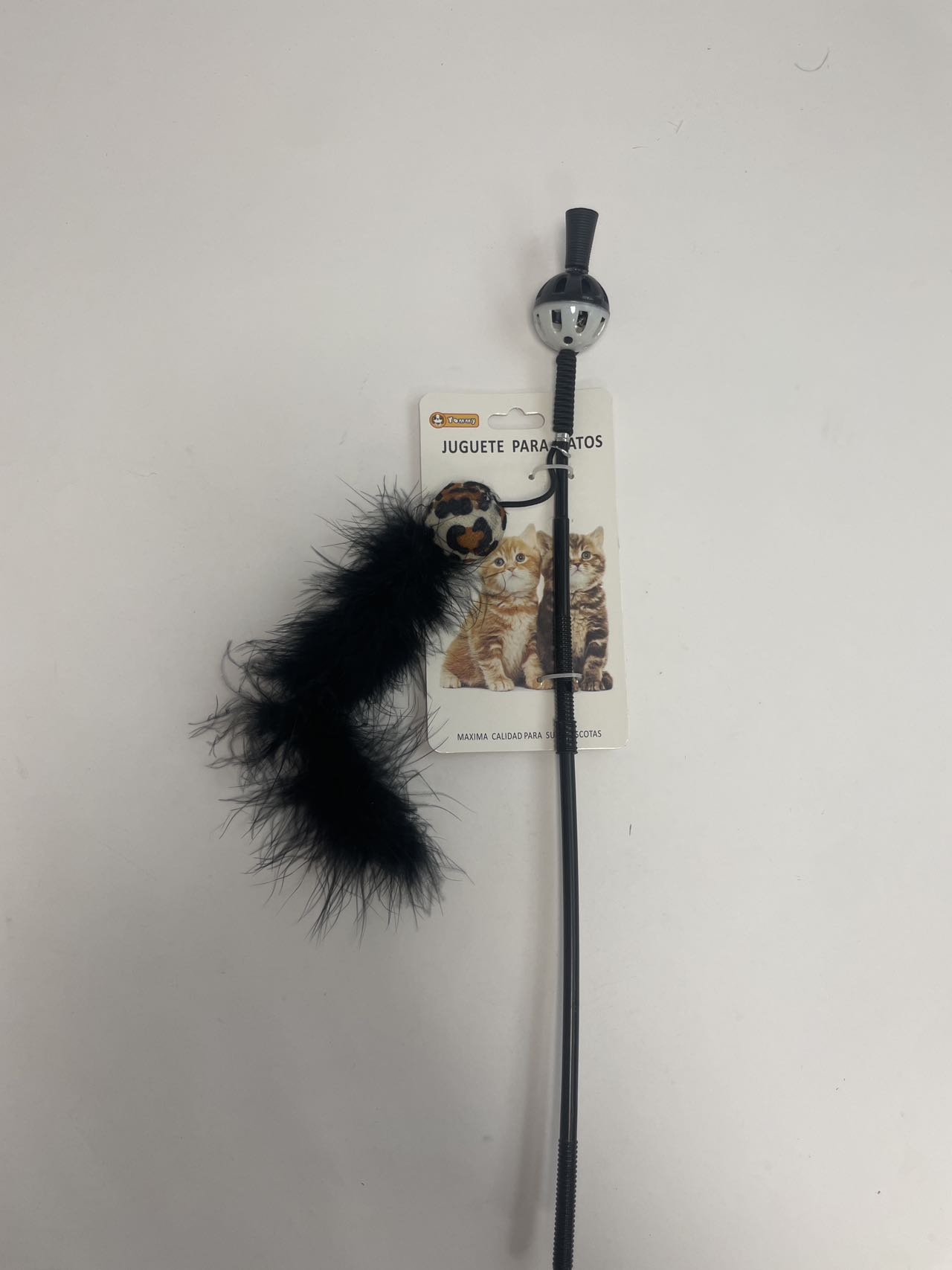 HKM-1343549 Interactive Chicken Feather Cat Teaser with Small Ball