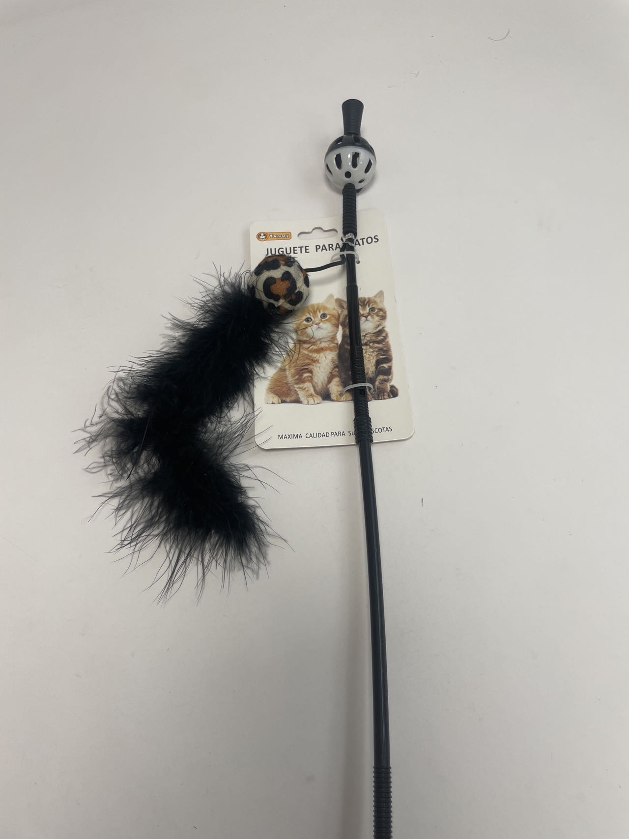 HKM-1343549 Interactive Chicken Feather Cat Teaser with Small Ball