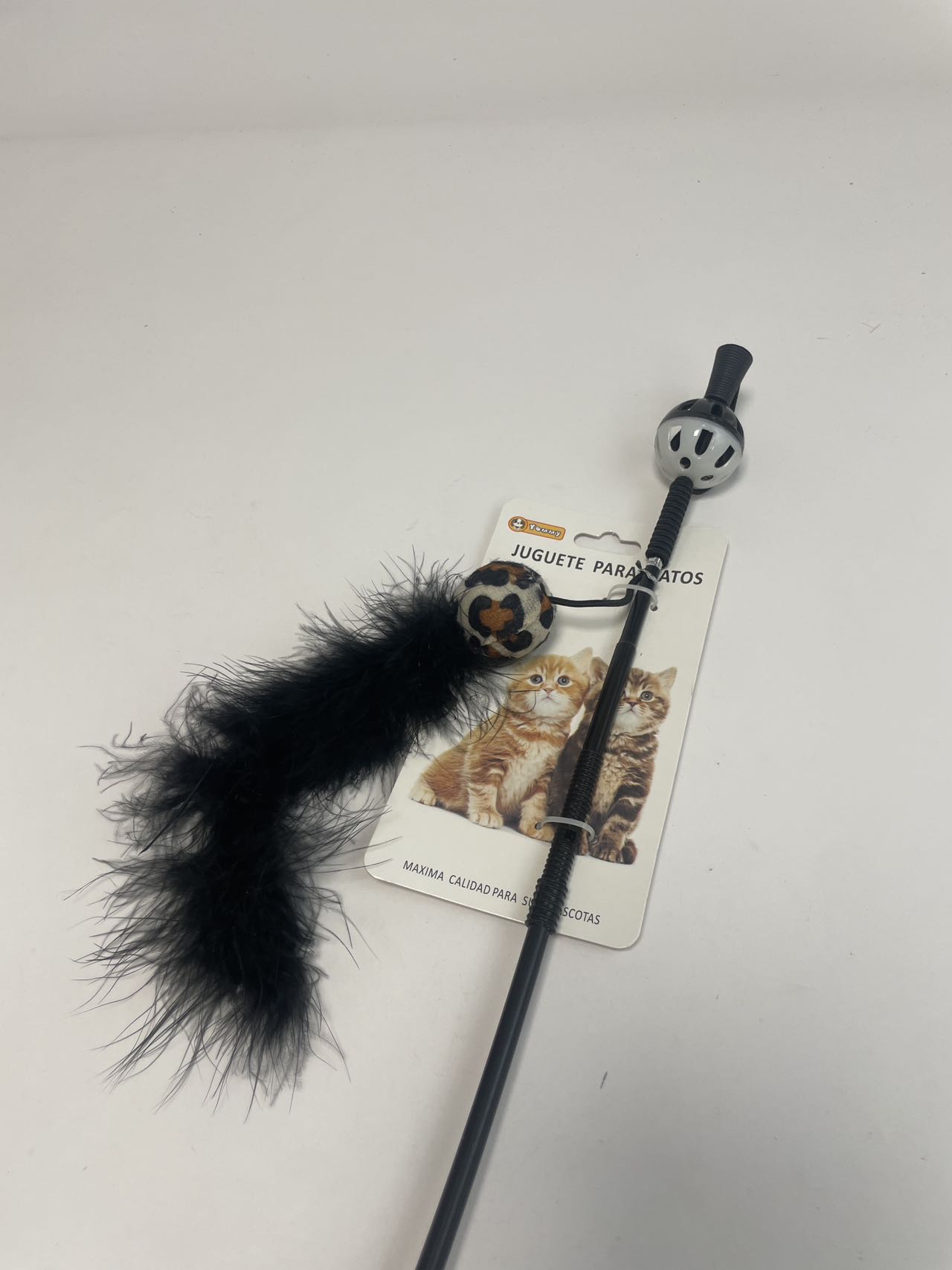 HKM-1343549 Interactive Chicken Feather Cat Teaser with Small Ball