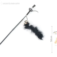 HKM-1343549 Interactive Chicken Feather Cat Teaser with Small Ball