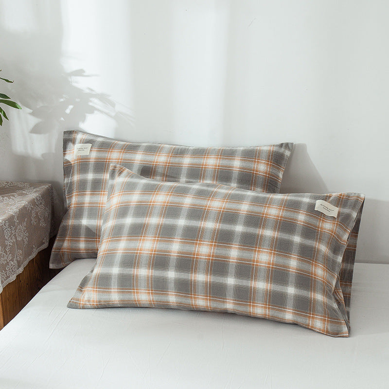 HKM-134611 Pastoral Style Cotton Pillowcase Set - 30x50cm, 40x60cm, 48x74cm