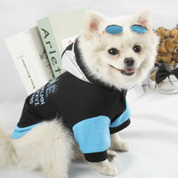 HKM-1346877 Hooded Sweater for Dogs and Cats - Cozy Polyester Fall Fashion in Black, Sizes XS to XXL