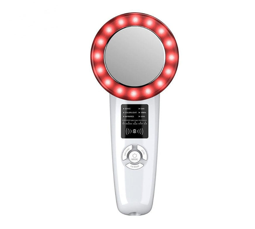 HKM-134739 6-in-1 Ultrasonic Beauty Tool with EMS and Color Light Therapy