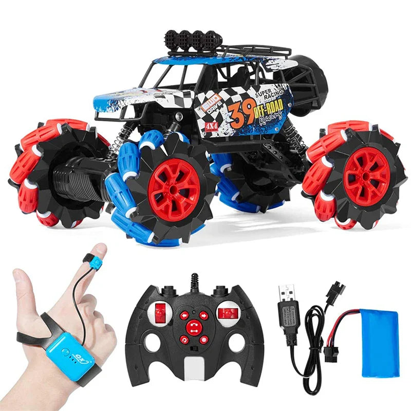 HKM-134739 Remote Control 1/12 Scale Alloy Stunt Wheel Off-Road Climbing Truck for Indoor/Outdoor Play