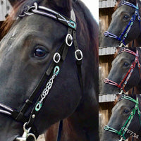 HKM-1348285 Durable PU Leather Horse Reins for Equestrian Activities - Black