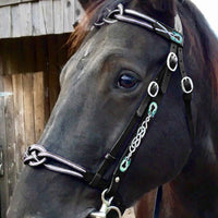 HKM-1348285 Durable PU Leather Horse Reins for Equestrian Activities - Black
