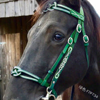 HKM-1348285 Durable PU Leather Horse Reins for Equestrian Activities - Black