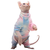 HKM-1349053 Silver Fox Velvet Tie-Dyed Four-Legged Jacket for Pets
