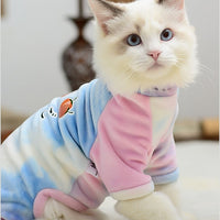 HKM-1349053 Silver Fox Velvet Tie-Dyed Four-Legged Jacket for Pets