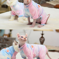 HKM-1349053 Silver Fox Velvet Tie-Dyed Four-Legged Jacket for Pets