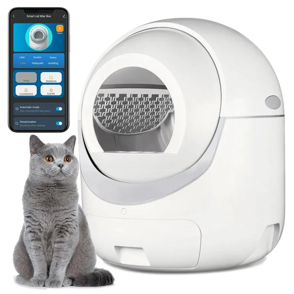 HKM-134931 Automatic Self-Cleaning Cat Litter Box with Smartphone App Control