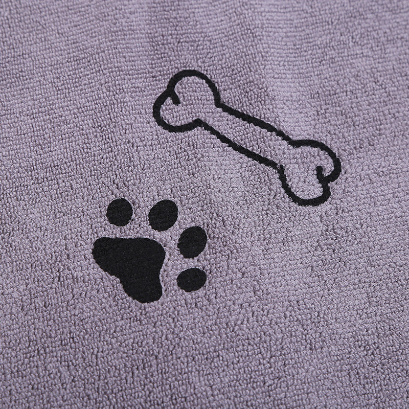 HKM-1350077 Absorbent Fiber Towel for Dogs and Cats - 60x100cm in Blue, Pink, Gray