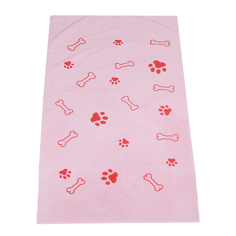 HKM-1350077 Absorbent Fiber Towel for Dogs and Cats - 60x100cm in Blue, Pink, Gray