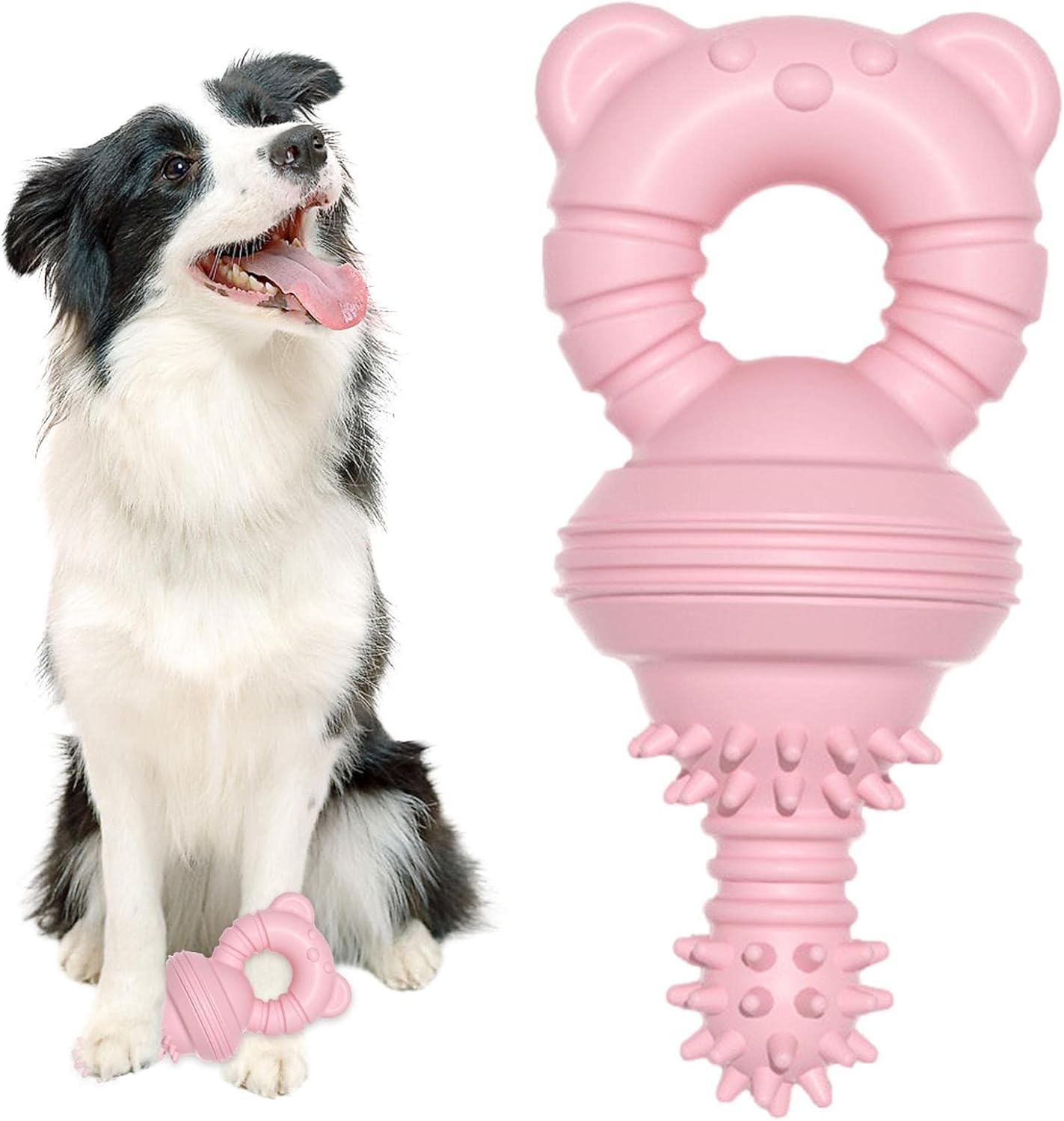 HKM-1351741 Durable Teeth Cleaning Rubber Chew Toy for Dogs and Cats - Ideal for Aggressive Chewers