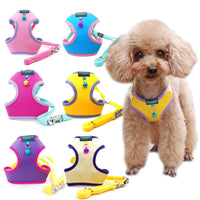 HKM-1353533 Breathable PU Mesh Vest-Style Harness with Adjustable Straps and Durable Copper Bell for Pets