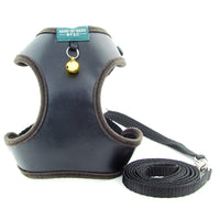 HKM-1353533 Breathable PU Mesh Vest-Style Harness with Adjustable Straps and Durable Copper Bell for Pets