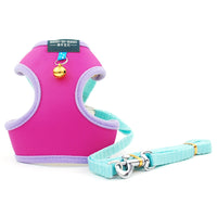 HKM-1353533 Breathable PU Mesh Vest-Style Harness with Adjustable Straps and Durable Copper Bell for Pets