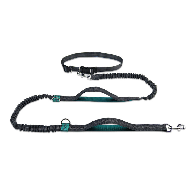 HKM-1354045 Reflective Telescopic Dog Leash with Adjustable Traction Belt in Multiple Colors
