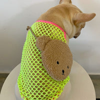 HKM-1354813 Summer Breathable Sun Protection Vest for Dogs - Orange and Green, Multiple Sizes Available