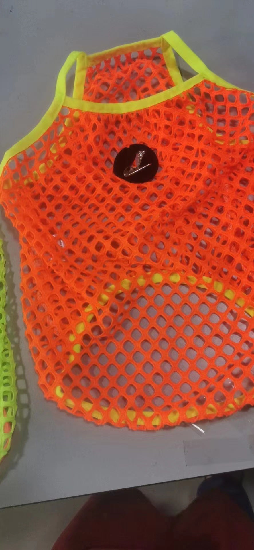 HKM-1354813 Summer Breathable Sun Protection Vest for Dogs - Orange and Green, Multiple Sizes Available