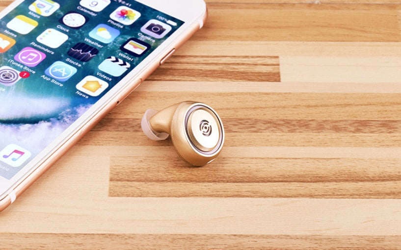 HKM-135507 Mini Wireless Bluetooth Headset with HD Microphone and Noise Reduction, Compatible with Most Devices