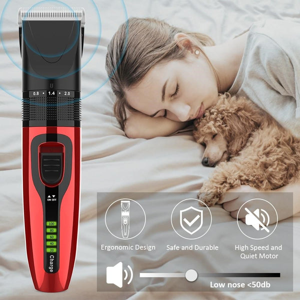 HKM-1355837 Rechargeable Hair Cutting Clipper for Adults and Children with Titanium Ceramic Blade and USB Charging
