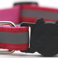 HKM-1356221 Reflective Monochrome Detachable Pet Safety Collar with Bell