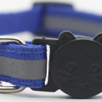 HKM-1356221 Reflective Monochrome Detachable Pet Safety Collar with Bell