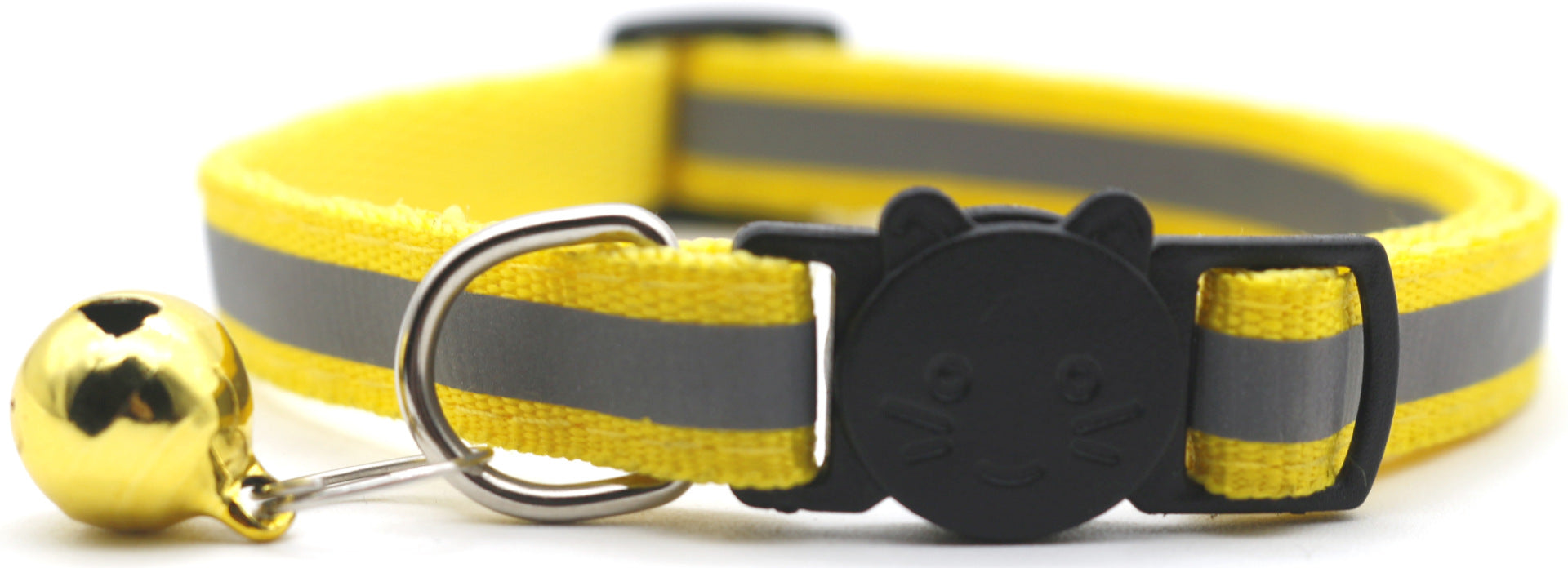 HKM-1356221 Reflective Monochrome Detachable Pet Safety Collar with Bell