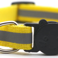 HKM-1356221 Reflective Monochrome Detachable Pet Safety Collar with Bell