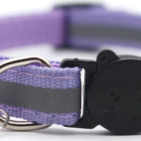 HKM-1356221 Reflective Monochrome Detachable Pet Safety Collar with Bell